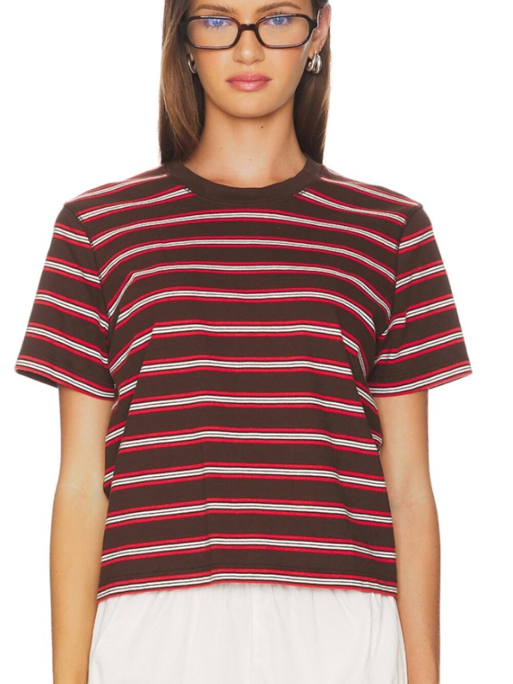 La Ligne Multi Stripe Boyfriedn Tee